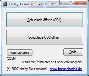 Screenshot vom Karley CashOpen Programm